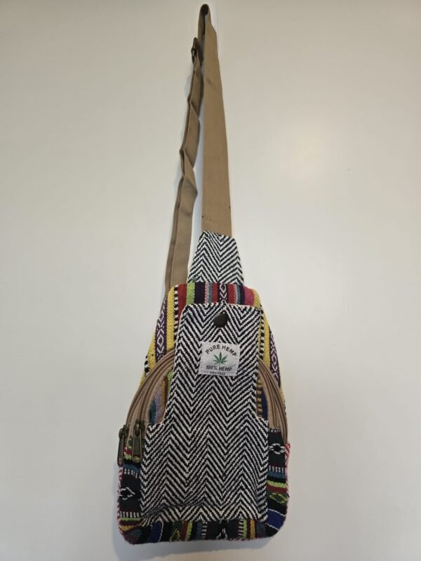 Hemp Boho Sling Bag – 6 Unique Multicolor Designs - Image 6