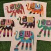 Handcrafted Elephant Embroidered Cushion Cover – 6 Vibrant Colors - Image 6